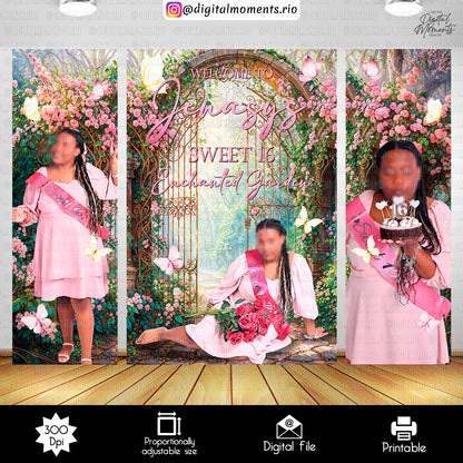 Enchanted Garden Panel Custom Designs, Custom Digital File | Digital Download for Events