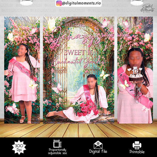 Enchanted Garden Panel Custom Designs, Custom Digital File | Digital Download for Events