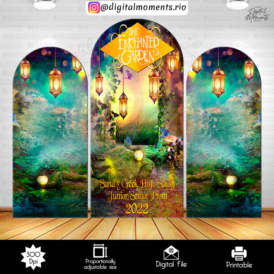 Enchanted Garden Panel Custom Designs, Custom Digital Fil...