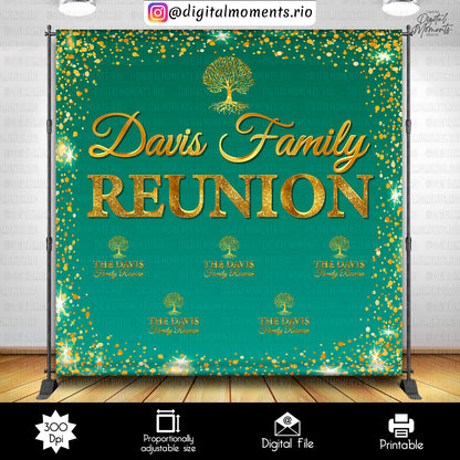 Family Tree 8x8 Davis, events, custom, 8x8, family, tree, backdrop