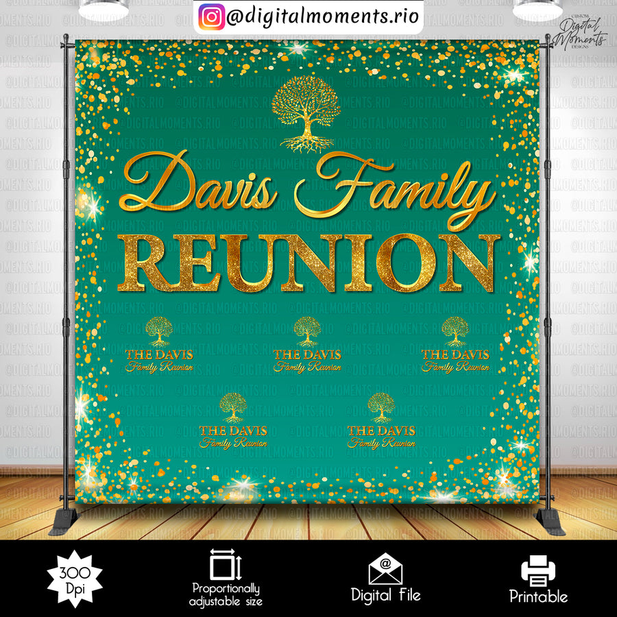 Family Tree 8x8 Custom Backdrop, Digital file only | Custom Digital Download for Retirement Event