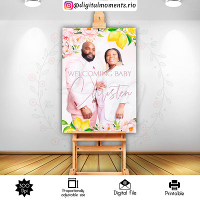 Lemon Pink - Welcome Sign - Birthday