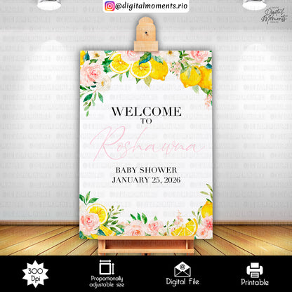 Diseño de cartel de bienvenida personalizado para eventos - Archivo digital