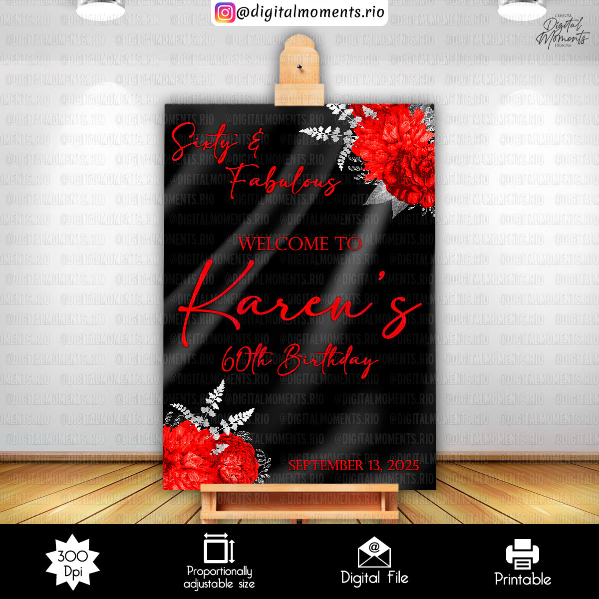 Pink Winter Wonderland 4x7 Panel Diseño personalizado con imagen, solo archivo digital