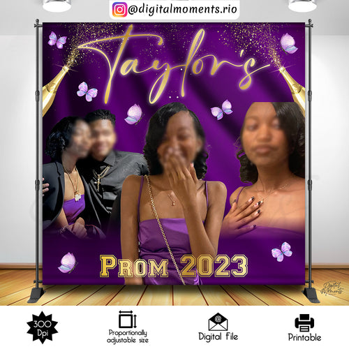 Grad Butterflies Prom Taylor 5x5, events, custom, graduation, pictures, 8x8, backdrop