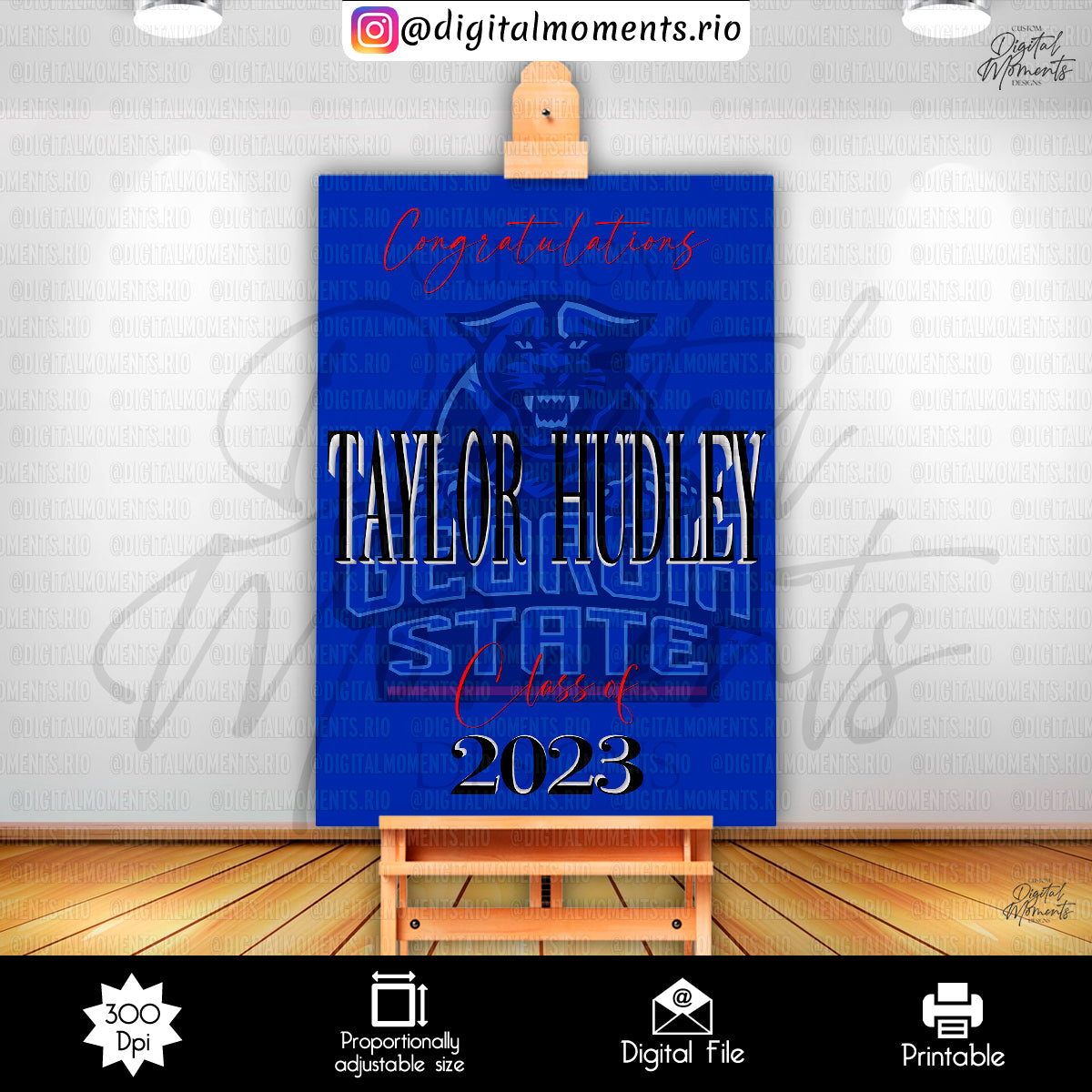Graduation Gsu Taylor Sign 24x36, events, welcome, custom, 24x36, graduation, sign, , design