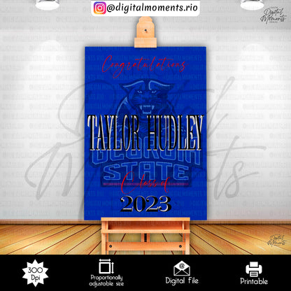 Graduation Gsu Taylor Sign 24x36, events, welcome, custom, 24x36, graduation, sign, , design
