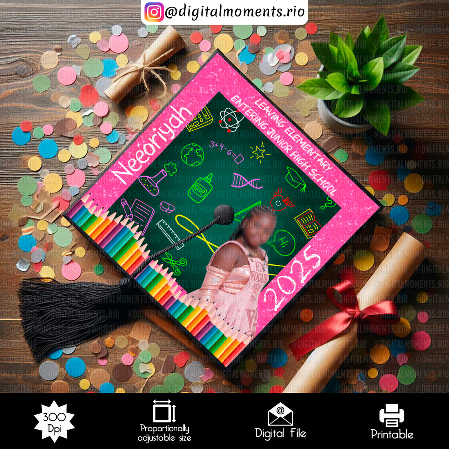 Graduation Custom Cap Topper Design - Digital File | Digi...
