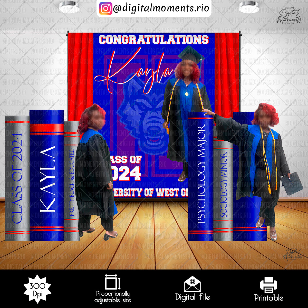 Graduation Kayla 6x8, events, custom, panel, graduation, wall, design