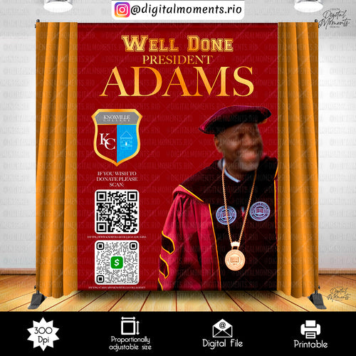 Graduation 6x8 Custom Backdrop Design, Digital file only | Digital Download for Events