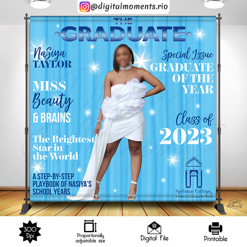 Graduation Magazine Nasiya 8x8, events, custom, picture, graduation, 8x8, backdrop