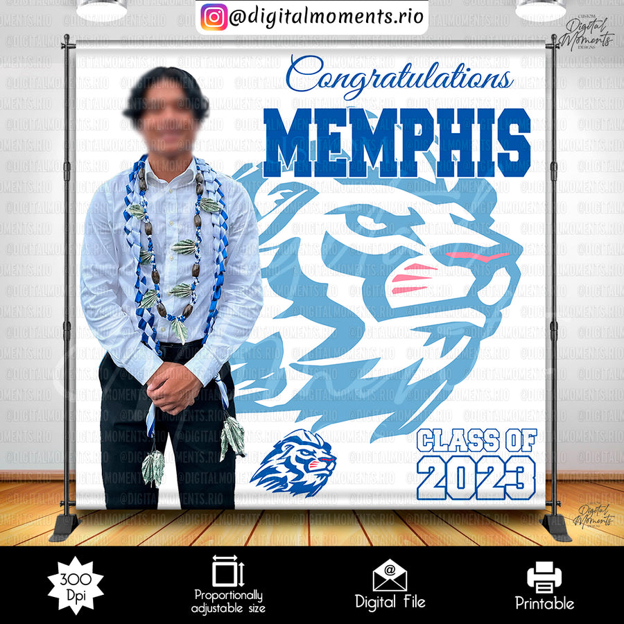 Graduation 8x8 Custom Backdrop Design, Custom Digital Fil...