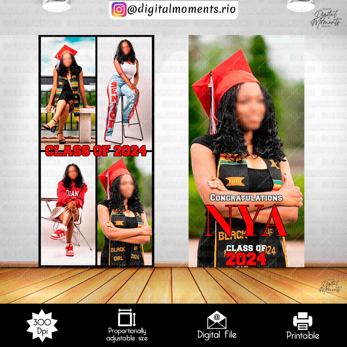 Graduation Nya 4x8 01, events, custom, panel, graduation, wall, design, collage
