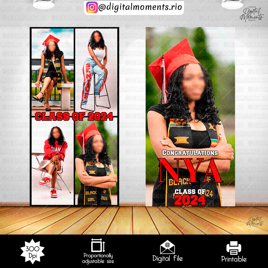 Graduation Collage Panel Wall Custom Design, Custom Digit...
