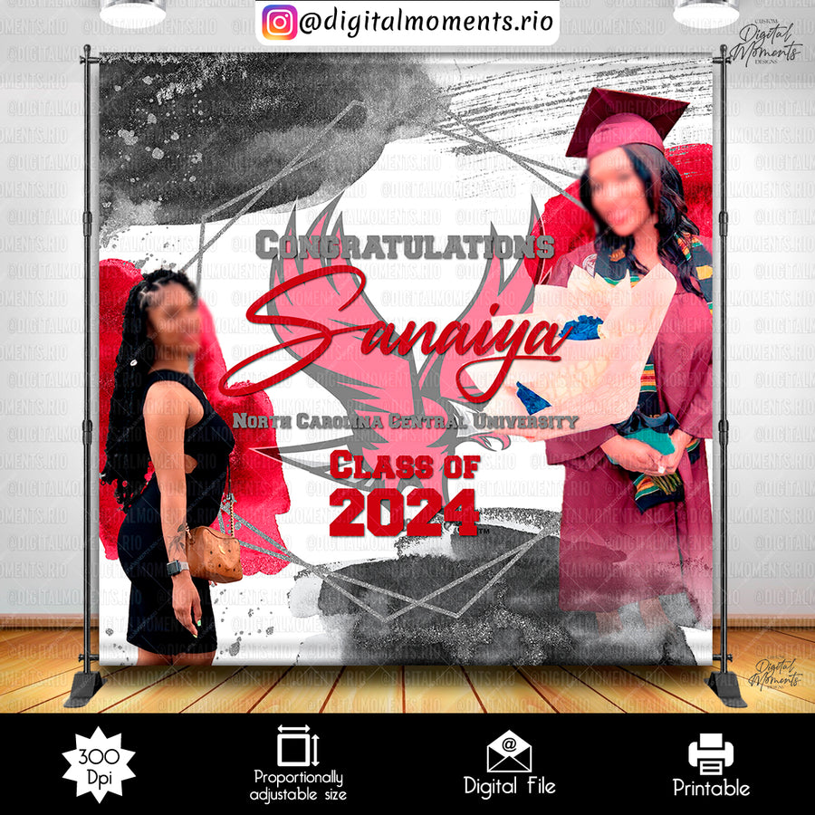 Graduation 8x8 Custom Backdrop Design, Custom Digital Fil...
