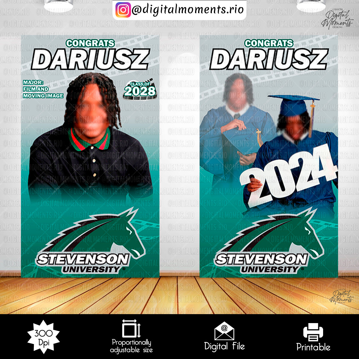 Graduation Stevenson 4x7, events, custom, panel, graduation, wall, design