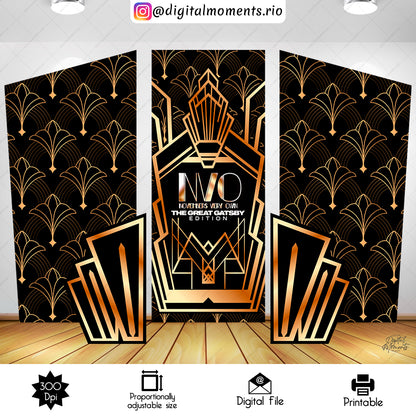 Great Gatsby Panel Wall Custom Design, Custom Digital File | Digital Download for Events