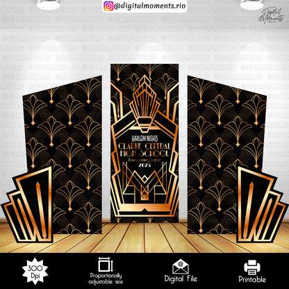 Great Gatsby Panel Wall Custom Design, Custom Digital File | Digital Download for Events