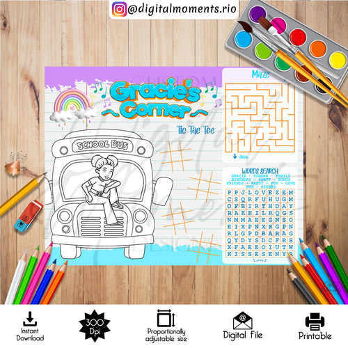 Gracie_s Corner Aspen Activity Sheet Instant, events, 11"x8.5", sheet, gracie's, activity, corner, design, instant