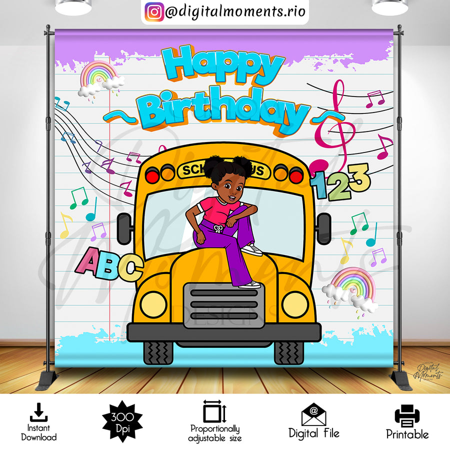 Gracie's Corner 8x8 Digital Backdrop Design, Instant Download | Custom Digital Download for Kids Party or Event