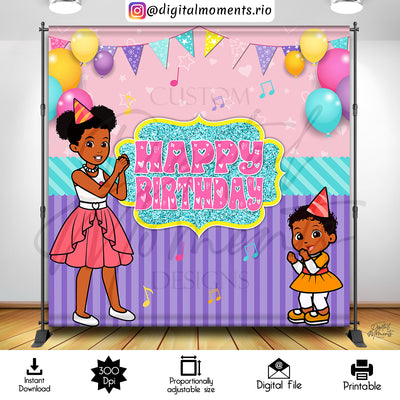 Diseño de fondo digital Gracie's Corner 8x8, descarga instantánea