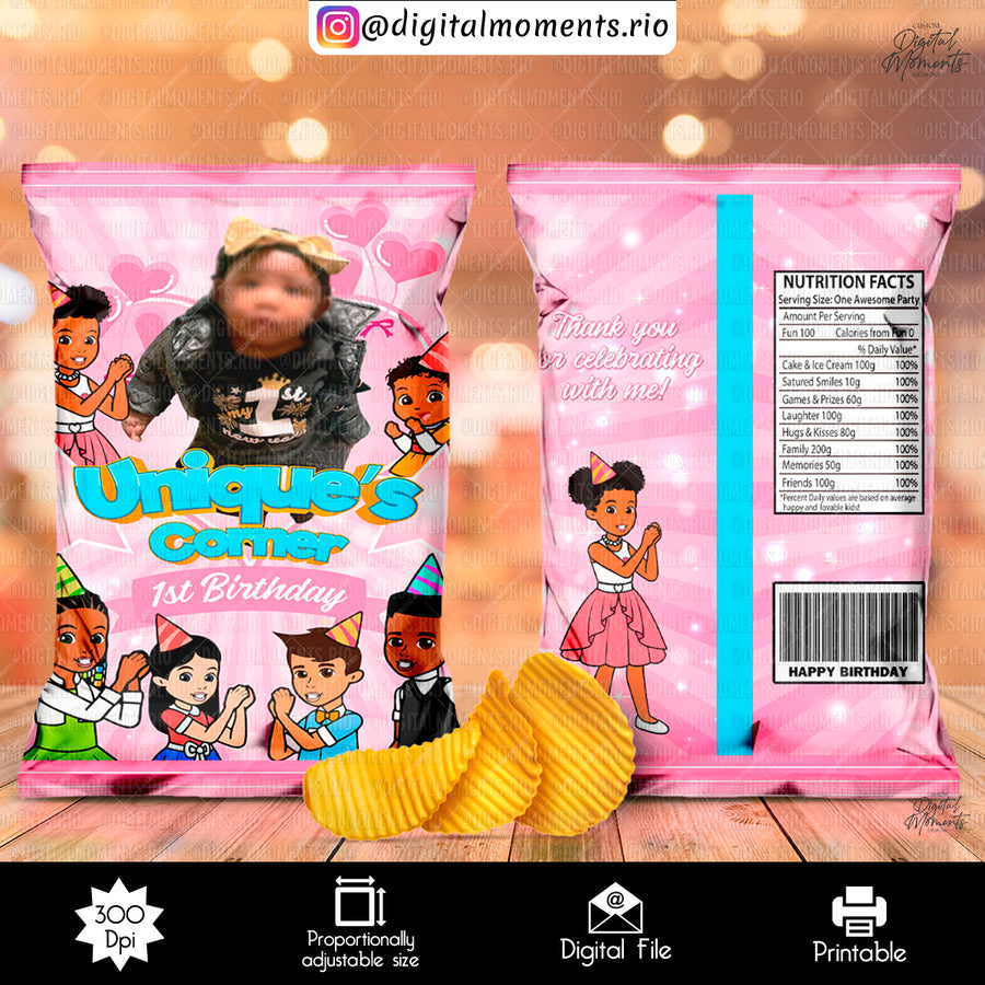 Gracie's Corner Custom Chip Bag Design - Digital File | D...