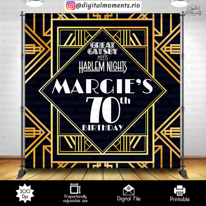 Great Gatsby 8x8 Custom Backdrop, Custom Digital File | Digital Download for Events