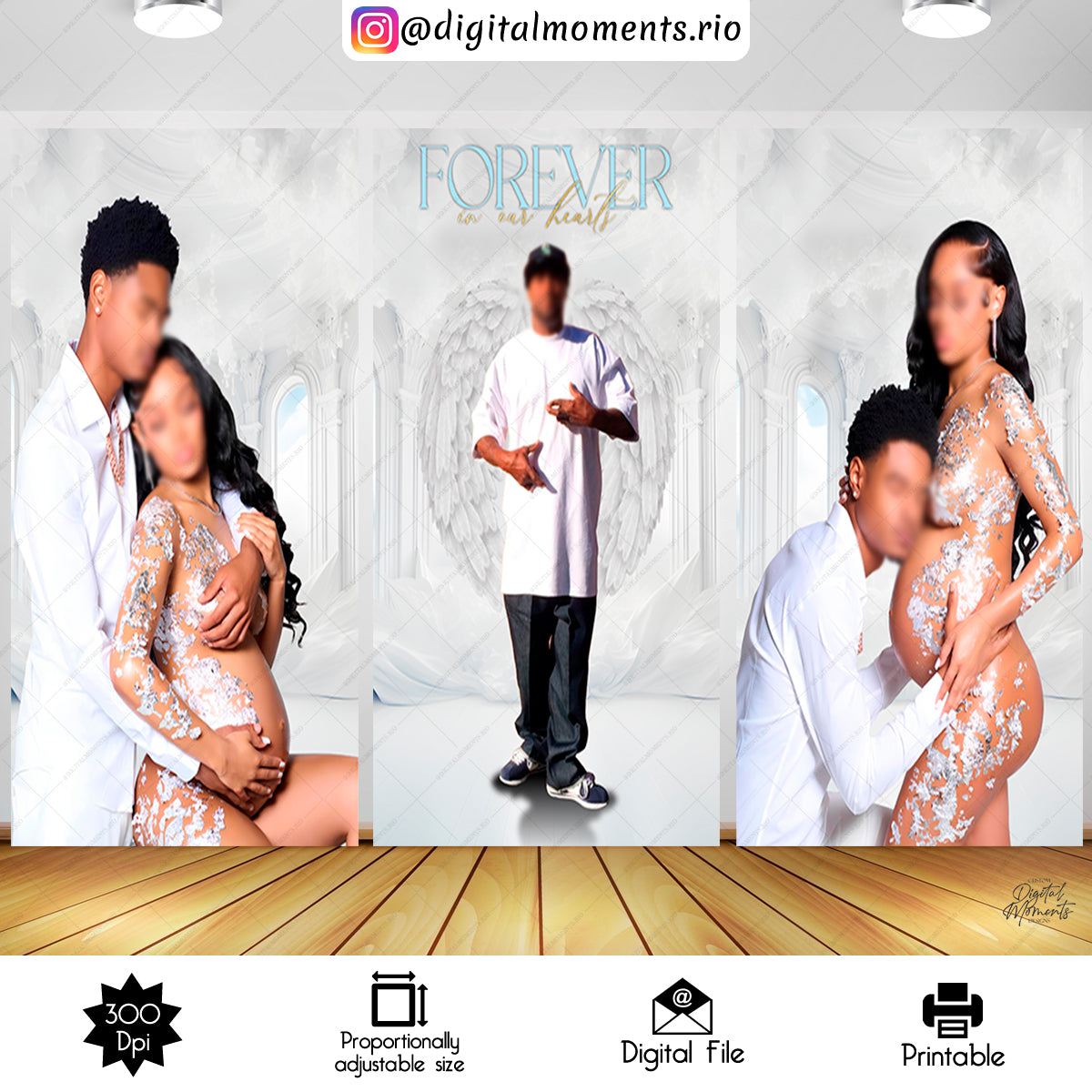 Heaven Sent Baby Shower Panel Wall Custom Design, Digital file only | Digital Download for Events