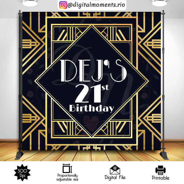 Harlem Nights 8x8 Custom Backdrop, Digital file only | Custom Digital Download for Kids Party or Event