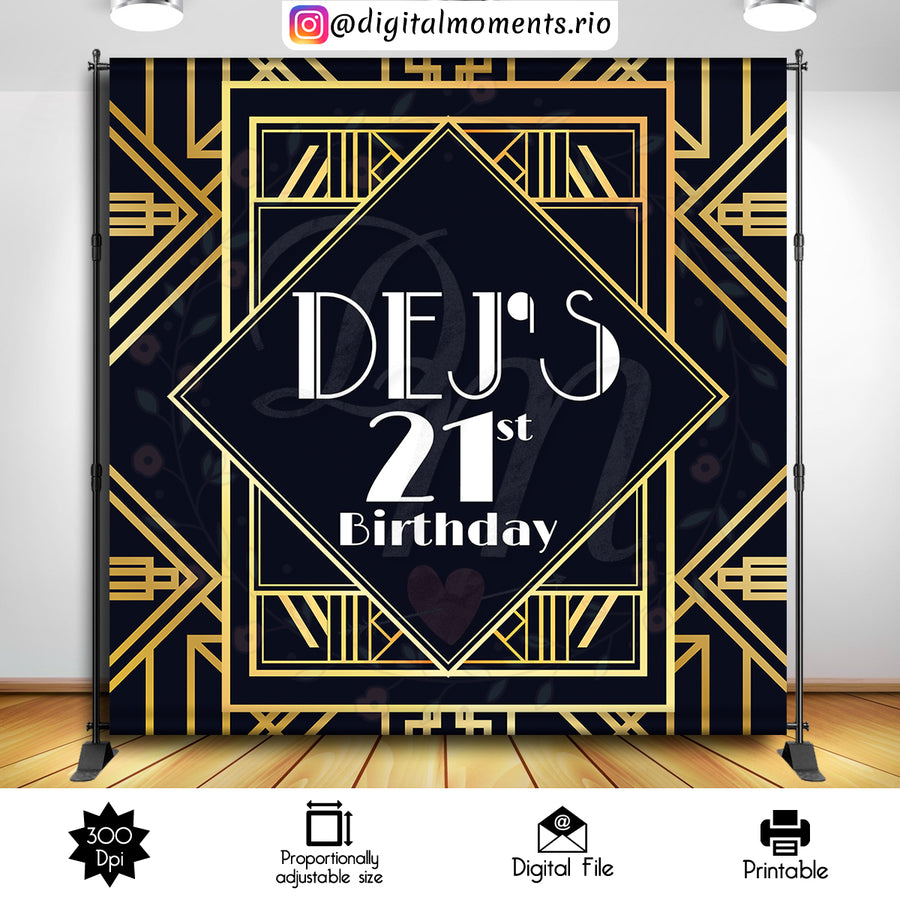 Harlem Nights 8x8 Custom Backdrop, Digital file only | Custom Digital Download for Kids Party or Event