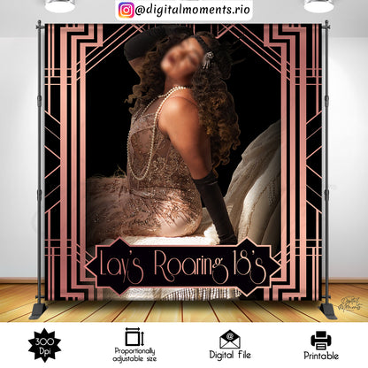 Harlem Nights 8x8 Birthday Custom Backdrop, Custom Digital File | Digital Download for Events