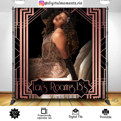 Harlem Nights 8x8 Birthday Custom Backdrop, Custom Digital File | Digital Download for Events