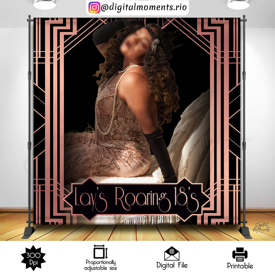 Harlem Nights 8x8 Birthday Custom Backdrop Custom Backdrop with picture, Digital file only | Custom Digital Download