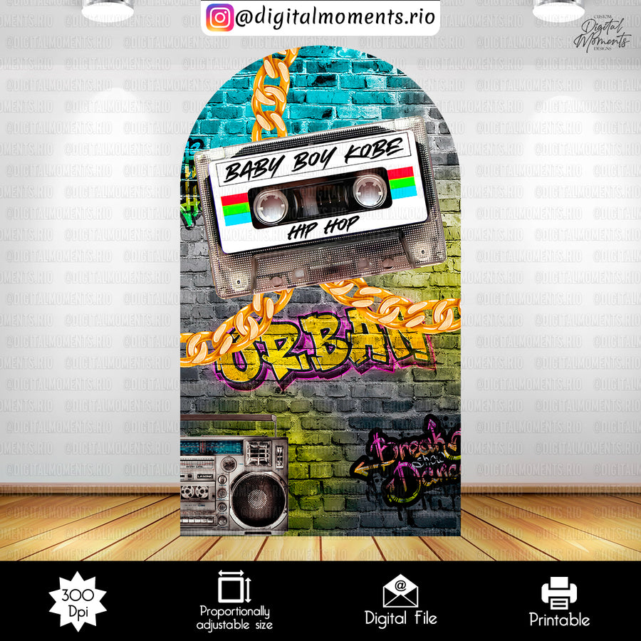 K7 Tape 90's 4x7 Panel Custom Design, Digital file only | Custom Digital Download for Kids Party or Event