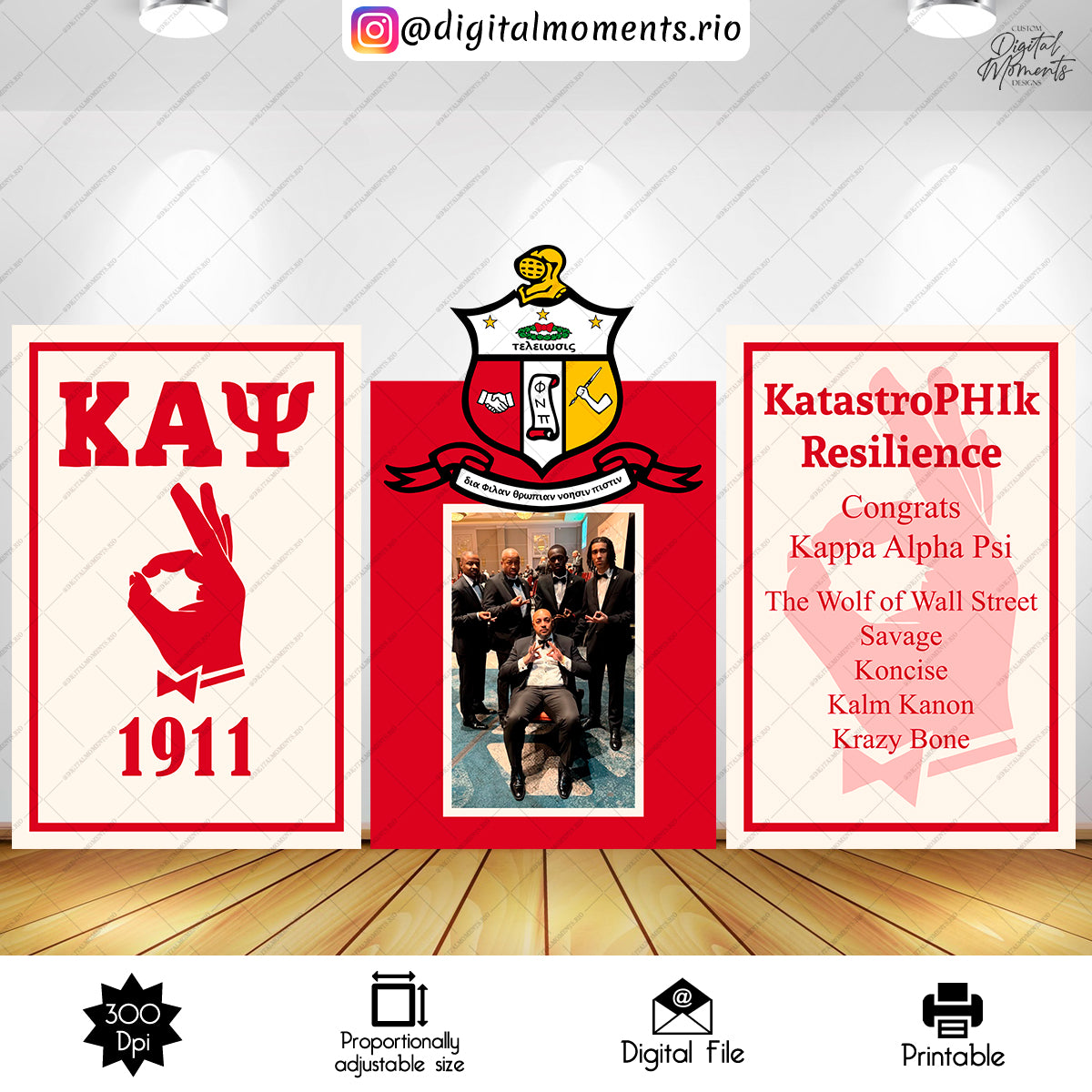 Kay 4x6 Left, events, custom, panel, graduation, wall, design