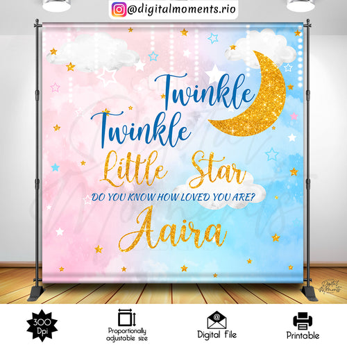 Twinkle Twinkle Little Star 8x8 Custom Backdrop, Digital file only