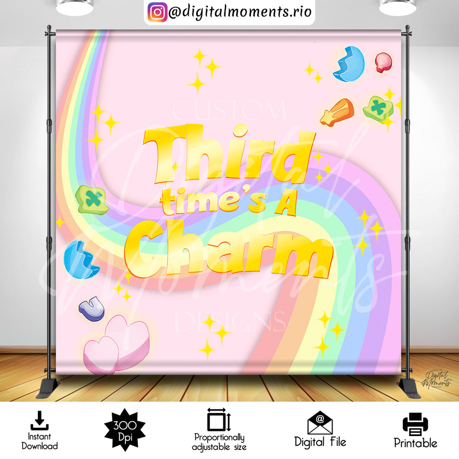 Lucky Charms 8x8 Digital Backdrop Design, Instant Download | Custom Digital Download for Kids Party or Event