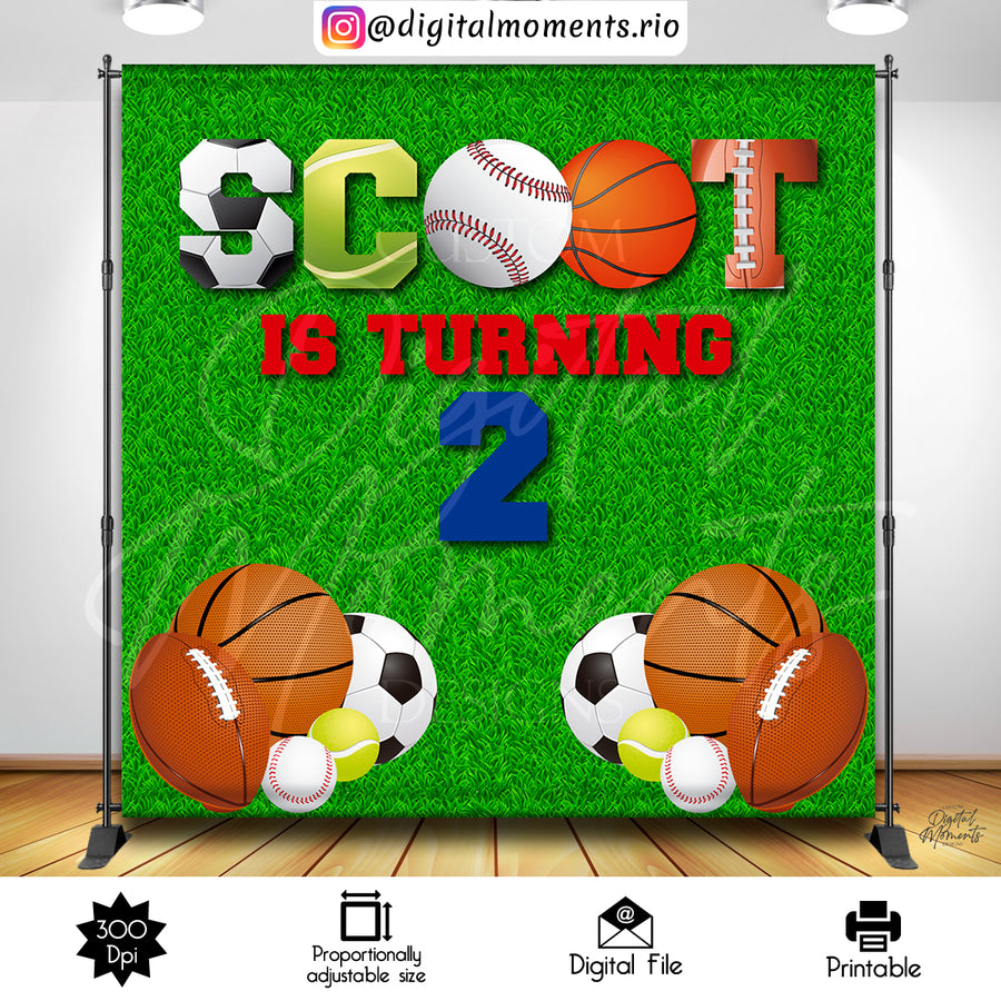Little AllStar 8x8 Custom Backdrop Design, Digital file only | Custom Digital Download for Kids Party or Event