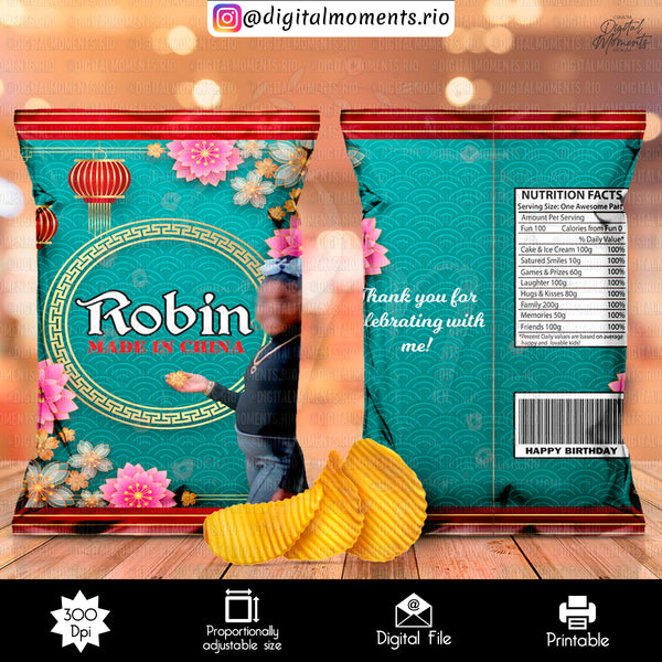 Made in China Custom Chip Bag Design - Digital File | Digital Download for Events for Events. arts, bag, celebration, china, chip, custom, d…