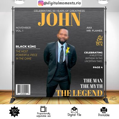 Magazine Cover - Backdrop - Birthday