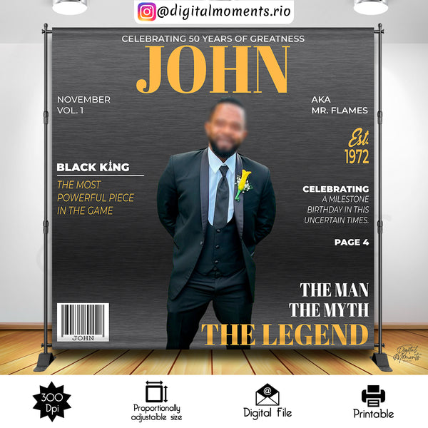 Magazine Cover - Backdrop - Birthday