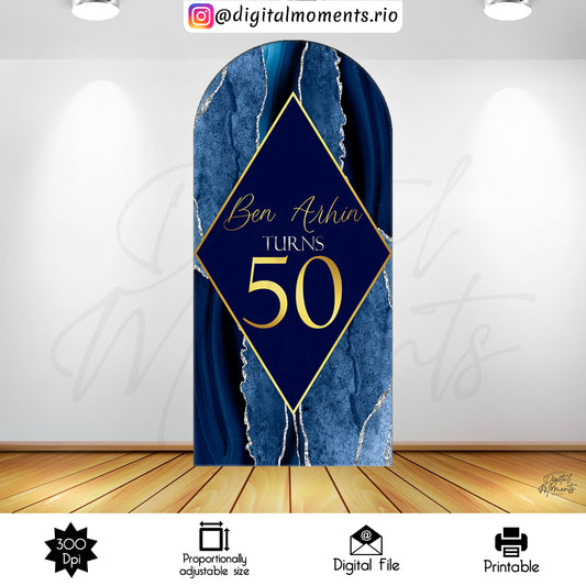 50th Birthday 4x8 Panel Custom Design, Digital file only