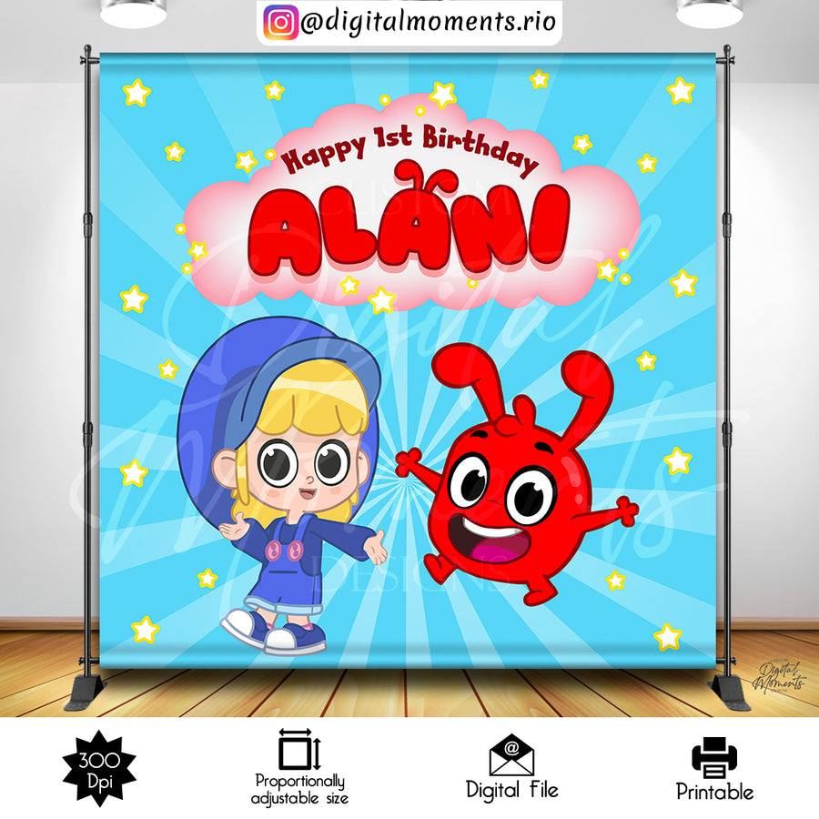 Morphle Birthday 8x8 Custom Backdrop Design, Digital file only | Custom Digital Download for Kids Party or Event