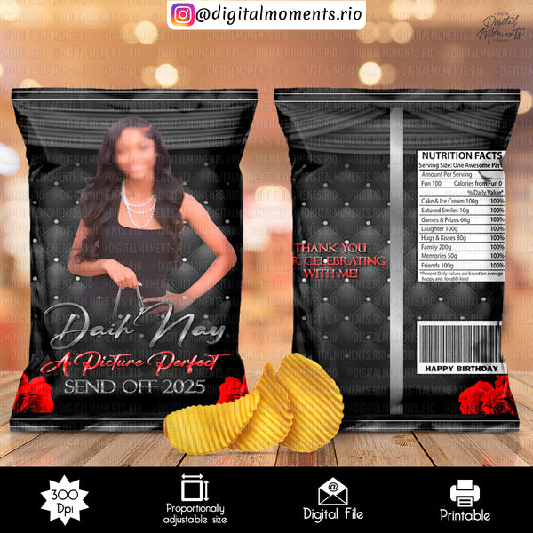 Graduation Custom Chip Bag Design - Digital File | Digital Download for Events for Events. arts, bag, celebration, chip, custom, design, dig…