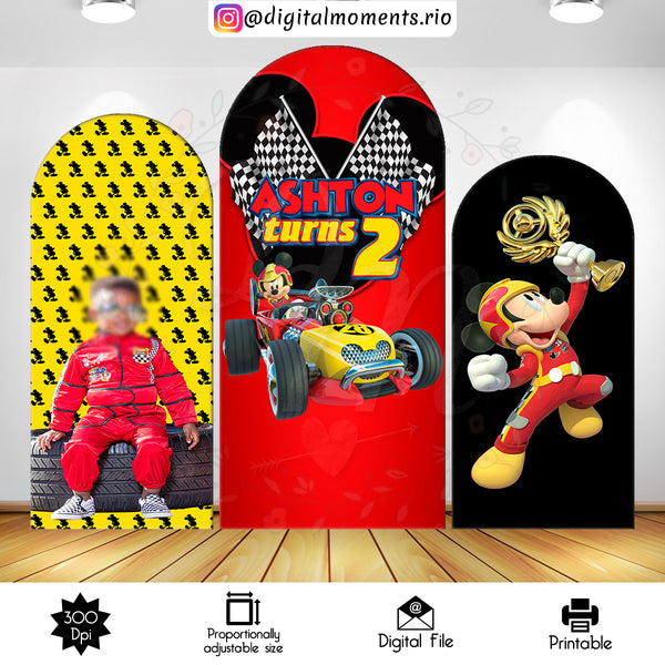 Mickey Roadster Racers Wall Custom Designs, Custom Digital File | Digital Download for Events for Events. arts, celebration, custom, designs…