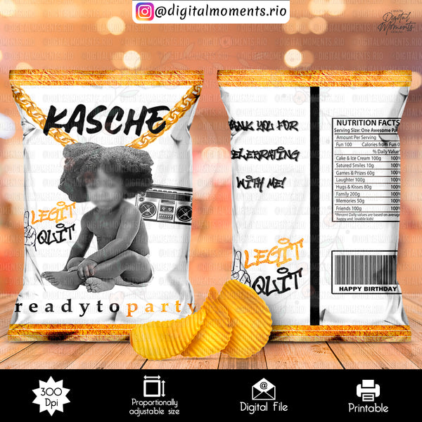 Notorious Custom Chip Bag Design - Digital File | Digital Download for Events for Events. arts, bag, celebration, chip, custom, design, digi…