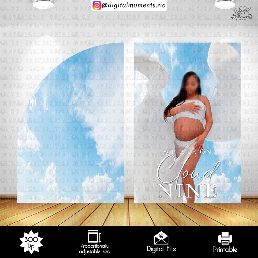 On Cloud Nine Baby Shower 4x6 Panel Custom Designs, Custom Digital Fil...