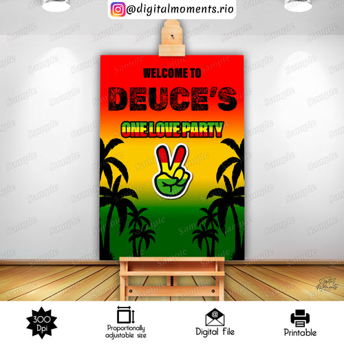 One Love Sign 24x36, events, welcome, one, custom, 24x36, love, sign, design