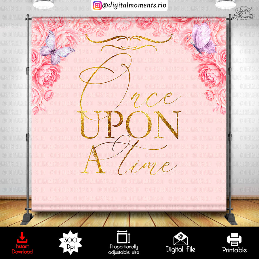 Once Upon a Time 8x8 Digital Backdrop Design, Instant Download