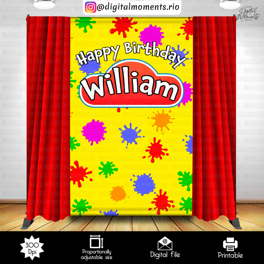 Play-Doh 5x8 Custom Backdrop, Digital file only | Custom Digital Download for Kids Party or Event